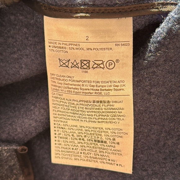 Banana Republic women’s 2 Wool Blend Gray Double Knit Blazer Jacket - Picture 6 of 7